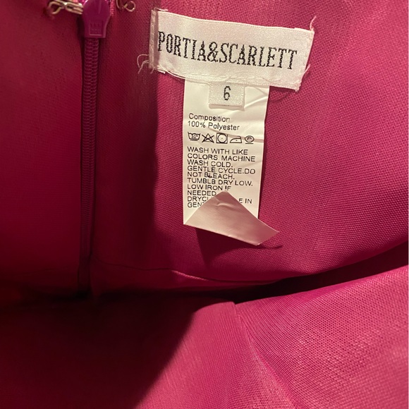 Portia & Scarlett PS22510 size 6 Deep Magenta Mermaid Gown with Slit NWOT - Picture 6 of 6